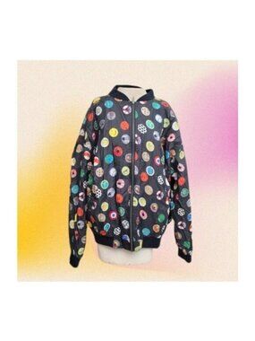 Vintage 1990 Nicole Miller Collectors Bomber Jacket Size L